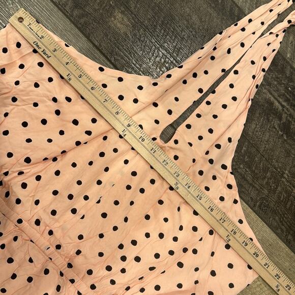 NWT Maurices Pink Polka Dot Halter Midi Dress Size 2X - Picture 6 of 9
